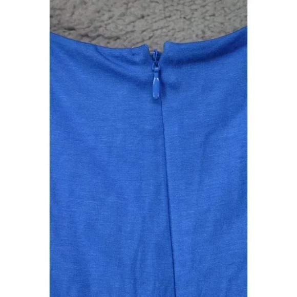 Soft Surroundings Blue Sleeveless Maxi Dress-Size Medium-Ruched Waist - Picture 5 of 6